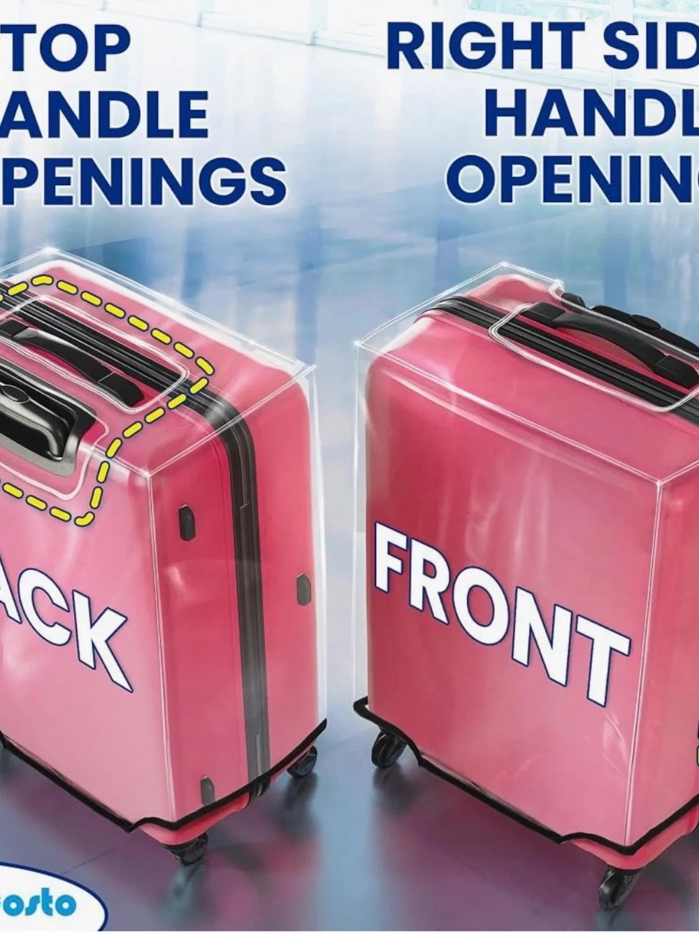 24” Suitcase Clear Protective Cover